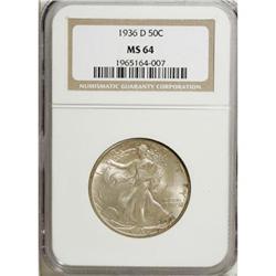 1936-D 50C MS64 NGC