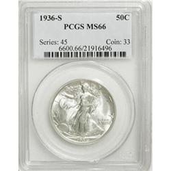 1936-S 50C MS66 PCGS