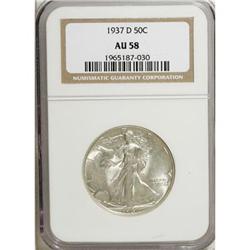 1937-D 50C AU58 NGC