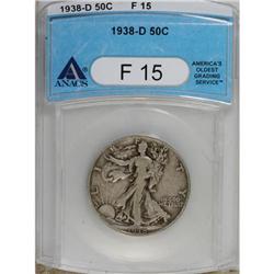 1938-D 50C F15 ANACS