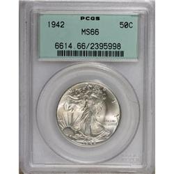 1942 50C MS66 PCGS