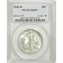 1942-D 50C MS67 PCGS