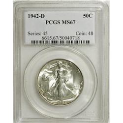 1942-D 50C MS67 PCGS