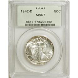 1942-D 50C MS67 PCGS