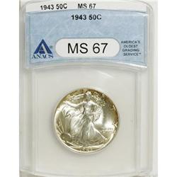 1943 50C MS67 PCGS