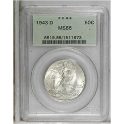 1943-D 50C MS66 PCGS
