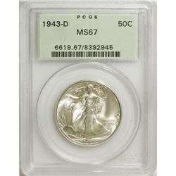 1943-D 50C MS67 PCGS