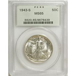 1943-S 50C MS65 PCGS