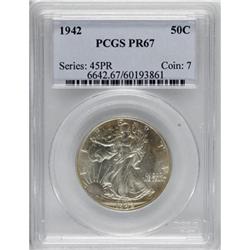 1942 50C PR67 PCGS