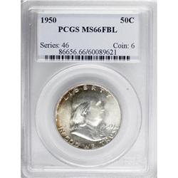 1950 50C Full Bell Lines MS66 PCGS