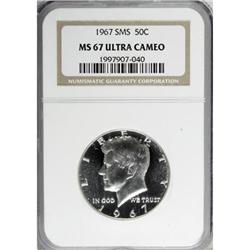 1967 50C SMS Deep Cameo MS67 NGC