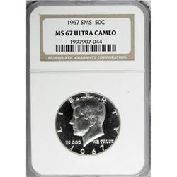 1967 50C SMS Deep Cameo MS67 NGC