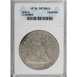 1842 $1 VF30 ANACS