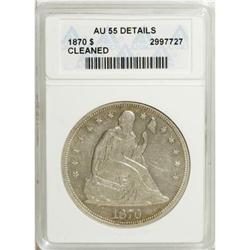 1870 $1 AU55 ANACS
