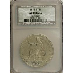 1875-S T$1 AU50 CSN