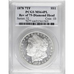 1878 7TF $1 Reverse of 1879 Prooflike MS64 PCGS