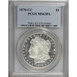 1878-CC $1 Prooflike MS63 PCGS