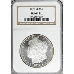 1878-CC $1 Prooflike MS64 NGC