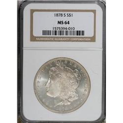 1878-S $1 MS64 NGC