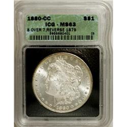 1880-CC $1 8 Over High 7 MS63 ICG