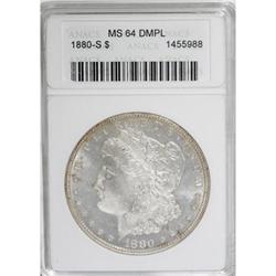 1880-S $1 Deep Mirror Prooflike MS64 ANACS
