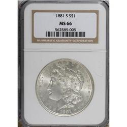 1881-S $1 MS66 NGC