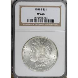 1881-S $1 MS66 NGC