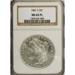 1881-S $1 Prooflike MS65 NGC