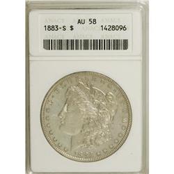1883-S $1 AU58 ANACS