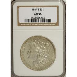 1884-S $1 AU50 NGC