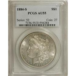 1884-S $1 AU55 PCGS