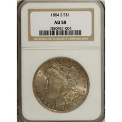 1884-S $1 AU58 NGC