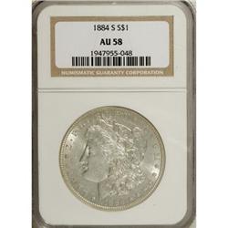 1884-S $1 AU58 NGC