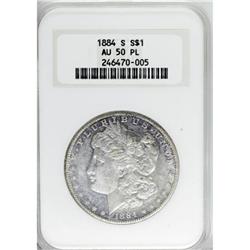 1884-S $1 Prooflike AU50 NGC