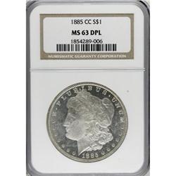 1885-CC $1 Deep Mirror Prooflike MS63 NGC