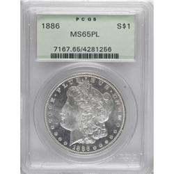 1886 $1 Prooflike MS65 PCGS