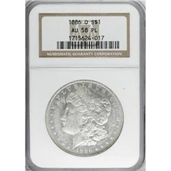 1886-O $1 Prooflike AU58 NGC