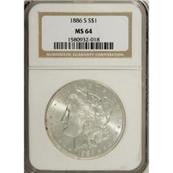 1886-S $1 MS64 NGC