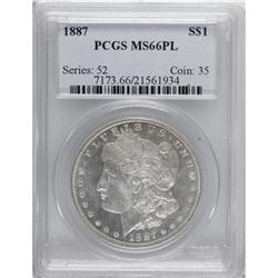 1887 $1 Prooflike MS66 PCGS