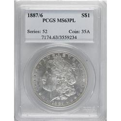 1887/6 $1 Prooflike MS63 PCGS