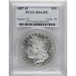 1887-O $1 Prooflike MS63 PCGS