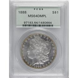 1888 $1 Deep Mirror Prooflike MS64 PCGS