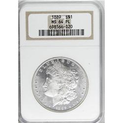 1889 $1 Prooflike MS64 NGC
