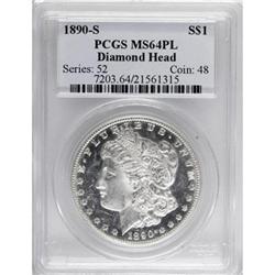 1890-S $1 Prooflike MS64 PCGS