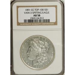 1891-CC $1 AU58 NGC