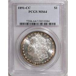 1891-CC $1 MS64 PCGS
