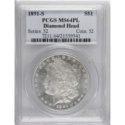 1891-S $1 Prooflike MS64 PCGS