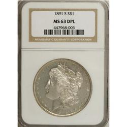 1891-S $1 Deep Mirror Prooflike MS63 NGC