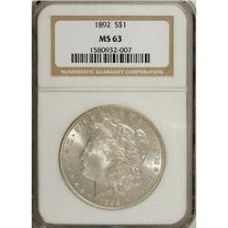 1892 $1 MS63 NGC