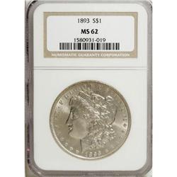 1893 $1 MS62 NGC